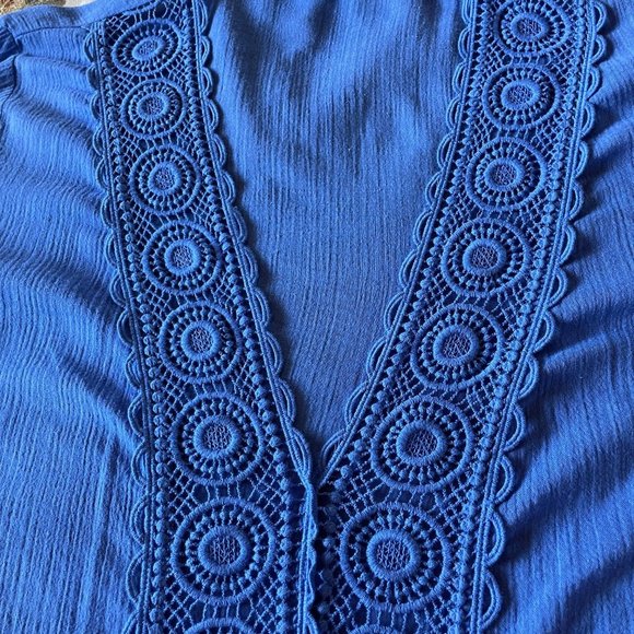 Blue tunic top swim coverup, size M - Picture 3 of 6